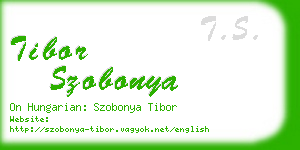 tibor szobonya business card